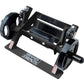Black Hammer Strength plate-loaded tibia dorsi flexion machine with metal frame, foot platform, and adjustment handles on whi