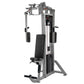 Hammer Strength Select Pectoral Fly machine with gray frame, black seat and footrest, dual handles, and weight stack on white