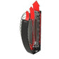 Harvia Spirit electric sauna heater with red top vents and black metal housing on white background