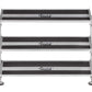 Hoist 48-inch 3-tier dumbbell rack with silver aluminum frame and black non-slip steps on white background