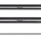 Hoist 60-inch 2-tier dumbbell rack with silver aluminum frame and black rubber-lined shelves, front view on white background