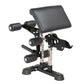 Hoist 7-position FID bench with black padded seat and back, adjustable leg extension, and silver metal frame on white backgro
