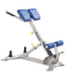 Hoist CF-3663 Back Hyper with gray metal frame, blue padded backrest and leg extension, and black grip handles on white backg