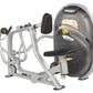 Hoist Mid Row CL-3203 commercial chest exercise machine with silver frame and black padded seat, shown on white background