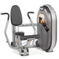 Hoist Chest Press CL-3301 commercial gym equipment with silver frame, black seat back, and gray weighted machine on white bac