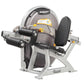 Hoist Club Line leg curl machine with gray metal frame, black padded seat and leg extension, dual black cylinders, and yellow