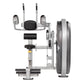 Hoist Club Line Abdominals Machine with gray frame, black padded seat and backrest, dual handles, and large silver weight sta