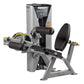 Hoist Dual Series leg extension and curl machine with gray frame, black padded seat, and weight stack on white background
