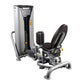 Hoist Inner/Outer Thigh HD-3800 gym equipment with silver and black frame, padded seat, and leg press attachment on white bac