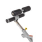 Hoist AB/Back Roman Hyper Bench with black padded rollers and adjustable gray frame, on white background