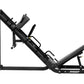 Black Hoist leg press and hack squat combo machine with adjustable seat and foot platform on white background