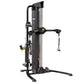 Hoist Mi5 functional trainer with black frame, dual weight stacks, and adjustable arms on white background
