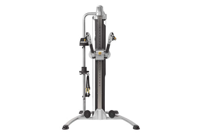 Hoist Mi5 Functional Trainer with dual adjustable arms, silver and black frame, on white background