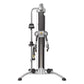Hoist Mi5 Functional Trainer with silver frame, black accents, dual adjustable arms, and foot platform on white background