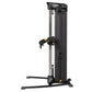 Black and gray Hoist Mi5 Functional Trainer with dual cable arms, yellow accents, and wide base on white background