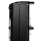 Black Hoist Mi6 functional trainer with dual cable towers, weight stack, and adjustable pulleys on white background