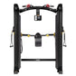 Black Hoist Mi7 functional training system with dual uprights, red and black shoulder arms, yellow accents, and suspension st