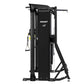 Hoist Mi7 black functional training system with dual cable towers and adjustable arms on white background