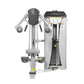 Hoist ROC-IT Lateral Raise Machine with silver frame, black padded seat and armrests, dual weight stacks, on white background
