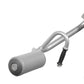 Hoist ROC-IT Lateral Raise Machine with silver metal frame, black padded seat, and gray cylindrical weight arms on white back