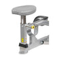 Hoist ROC-IT lateral raise machine with gray padded seat, silver metal frame, adjustable height post with numbered settings, 