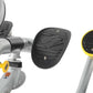 Hoist ROC-IT triceps extension machine with gray frame, black textured foot pedal, and yellow accents on white background