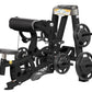 Hoist ROC-IT Biceps Curl machine in black with padded armrests, weight plates, and Ivanko branded discs on white background