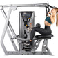 Hoist ROC-IT lat pulldown machine with silver frame and black control panel, worn by female model in teal sports bra and blac