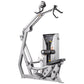 Hoist ROC-IT Lat Pulldown Machine with silver frame, black handles, and control panel on white background