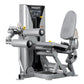 Hoist ROC-IT leg curl machine with gray and black frame, padded backrest and leg extension arms on white background