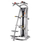 Hoist ROC-IT Chin/Dip Assist Machine with silver frame, black seat, red handles, and yellow grip accents on white background