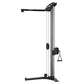 Hoist V Series Hi-Lo cable column with black metal frame, pulley system, and triangular handle attachment on white background