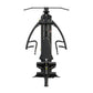 Black Hoist V1-Elite home gym machine with curved frame, padded seat, dual handles, and foot platform on white background