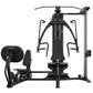 Hoist V4-Elite black multi-station home gym with leg press, chest press, and lat pulldown machines on white background