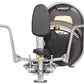 Hoist Club Line Pec Fly/Rear Delt machine with gray frame, black padded seat and back support, dual arm handles, and yellow a