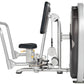 Hoist Club Line Pec Fly Rear Delt machine with silver frame, black seat, and large weight plate on white background