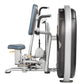 Hoist Club Line Pec Fly/Rear Delt machine with blue padded seat, silver frame, black handles, and large weight stack on white