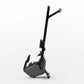 Black and gray Horizon Oxford 3 rowing machine with adjustable seat, handlebars, and vertical monitor arm on white background