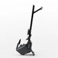 Black Horizon Oxford 6 rowing machine with adjustable seat, footrest, and vertical handlebar on white background