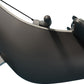 Black and gray rowing machine with curved footrest, black cable, and nylon strap detail on white background