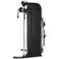 Black and silver Inspire Fitness FT1 functional trainer with dual cable towers, weight stacks, and adjustable pulleys on whit