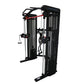 Black Inspire Fitness SF3 Smith Functional Trainer with red accents, dual weight stacks, and cable attachments on white backg