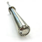 Ivanko stainless steel Olympic barbell, 20kg weight capacity, polished chrome finish on white background