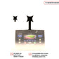 Black TV monitor mount with adjustable dual arms, compatible with flat screens up to 19-inch VESA-D 75/100, shown on white ba