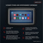 Landice Elite treadmill console displaying 15.6-inch touchscreen with streaming apps including Netflix, Disney+, and Spotify,