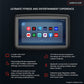 Landice Elite fitness touchscreen treadmill with streaming apps displayed on 15.6-inch screen on dark background