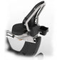 Landice R7 recumbent exercise bike with black mesh backrest, gray seat, and white frame on white background