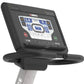 Landice R7 recumbent exercise bike with black frame, digital console display, and gray base on white background