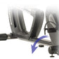 Landice R9 recumbent exercise bike with gray frame and black seat, shown from side angle on white background