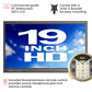 Commercial grade 19 inch widescreen HD LCD display with VESA-D bracket and included Broadcastvision remote control